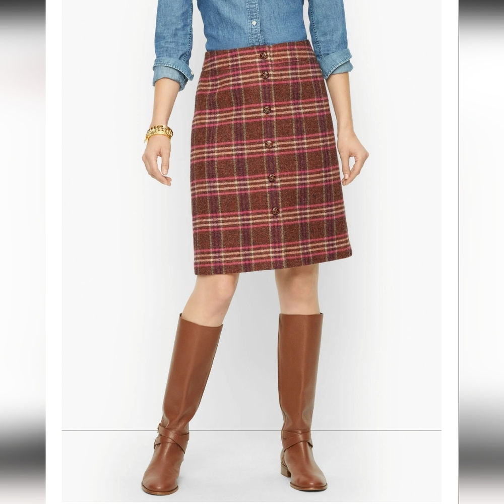 Talbots Wool Blend A-Line Skirt